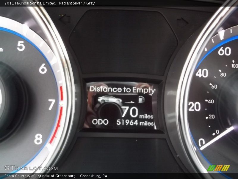Radiant Silver / Gray 2011 Hyundai Sonata Limited