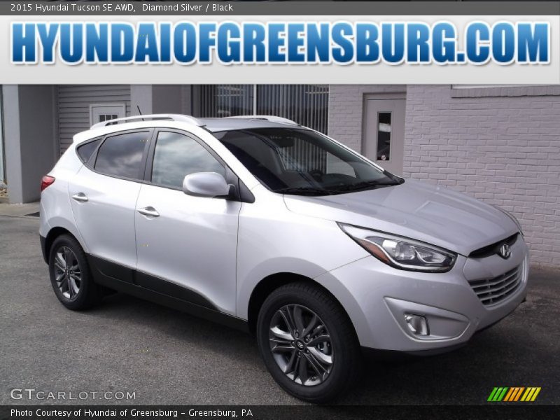 Diamond Silver / Black 2015 Hyundai Tucson SE AWD