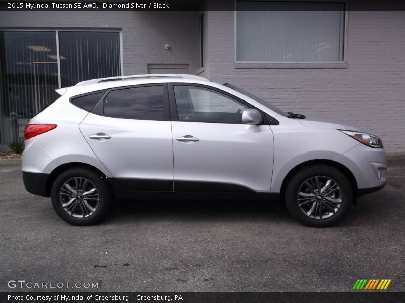 Diamond Silver / Black 2015 Hyundai Tucson SE AWD