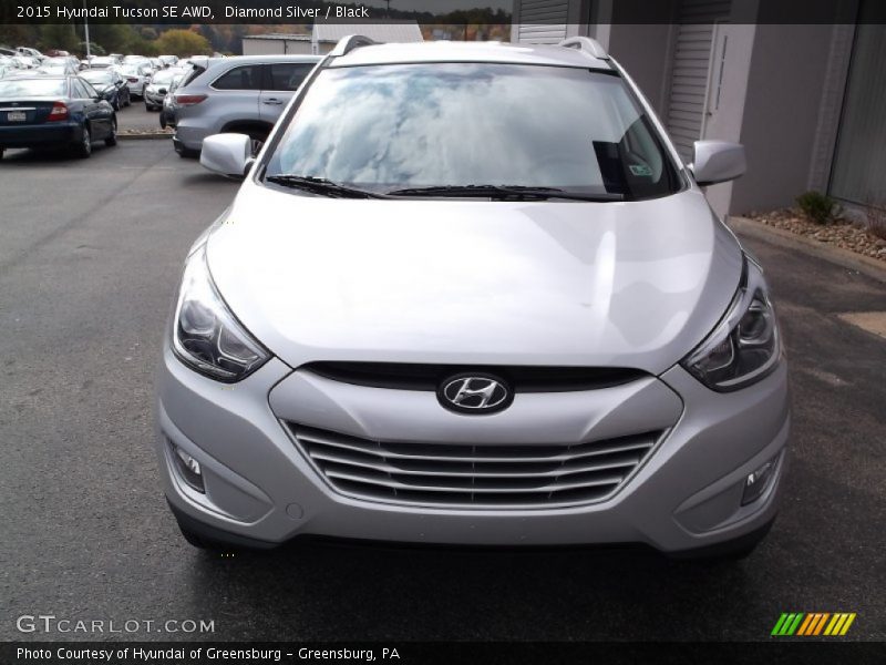 Diamond Silver / Black 2015 Hyundai Tucson SE AWD