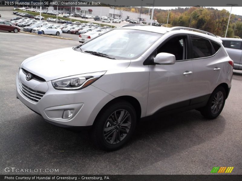 Diamond Silver / Black 2015 Hyundai Tucson SE AWD