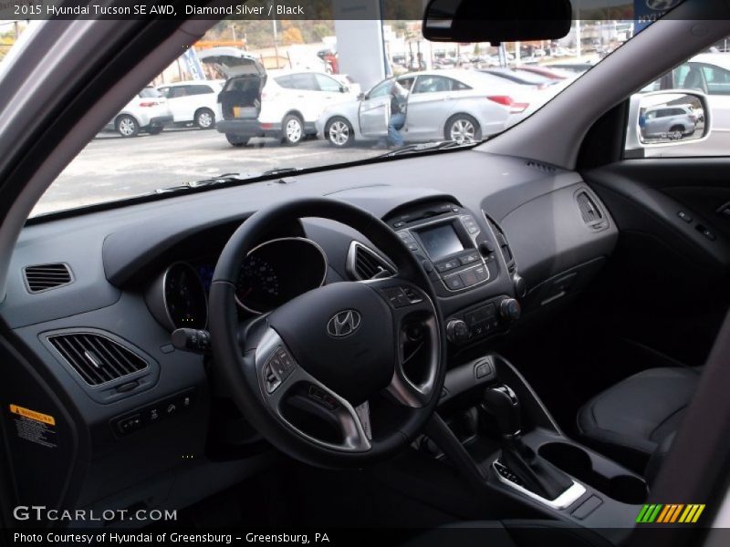 Diamond Silver / Black 2015 Hyundai Tucson SE AWD