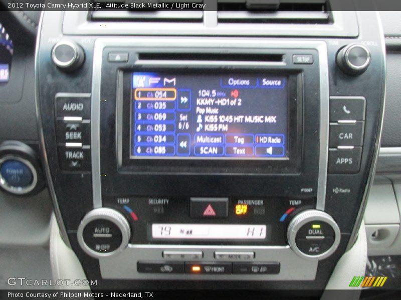 Attitude Black Metallic / Light Gray 2012 Toyota Camry Hybrid XLE