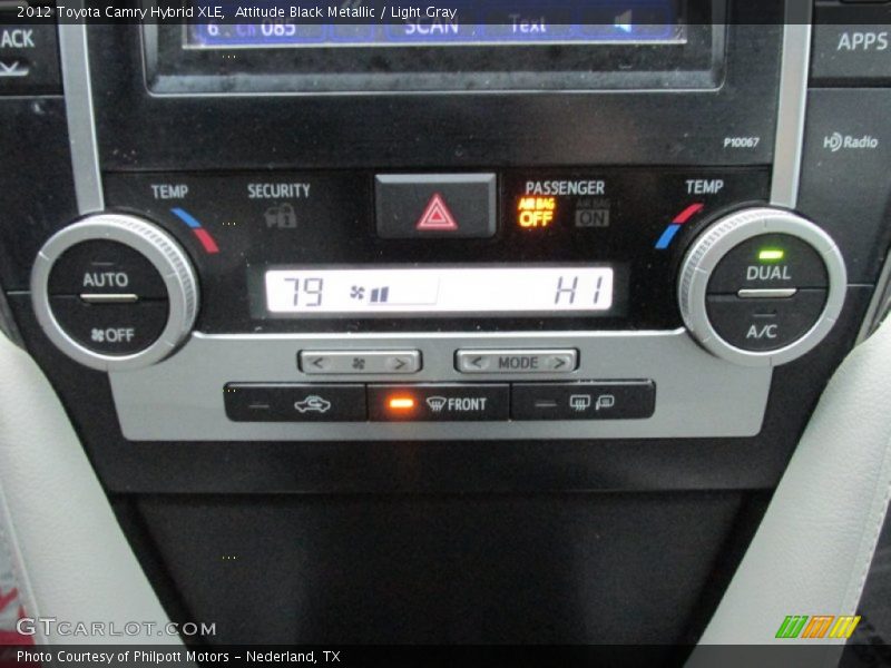 Attitude Black Metallic / Light Gray 2012 Toyota Camry Hybrid XLE
