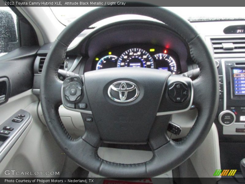 Attitude Black Metallic / Light Gray 2012 Toyota Camry Hybrid XLE