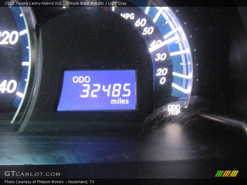 Attitude Black Metallic / Light Gray 2012 Toyota Camry Hybrid XLE