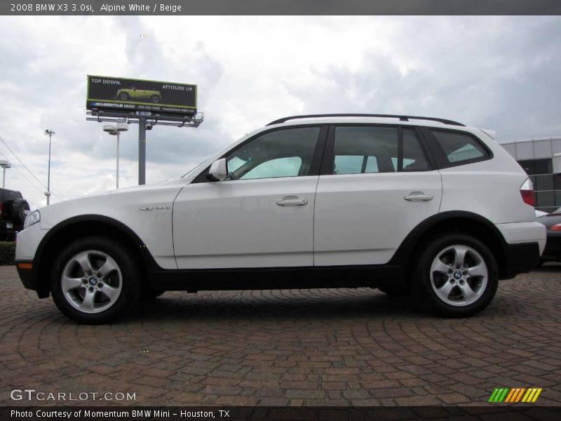 Alpine White / Beige 2008 BMW X3 3.0si