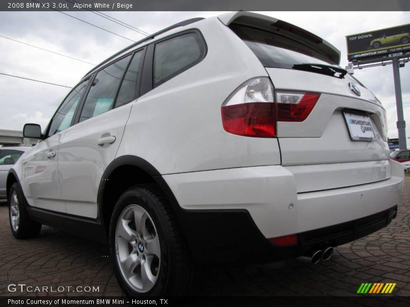 Alpine White / Beige 2008 BMW X3 3.0si