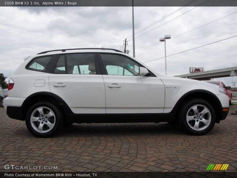 Alpine White / Beige 2008 BMW X3 3.0si