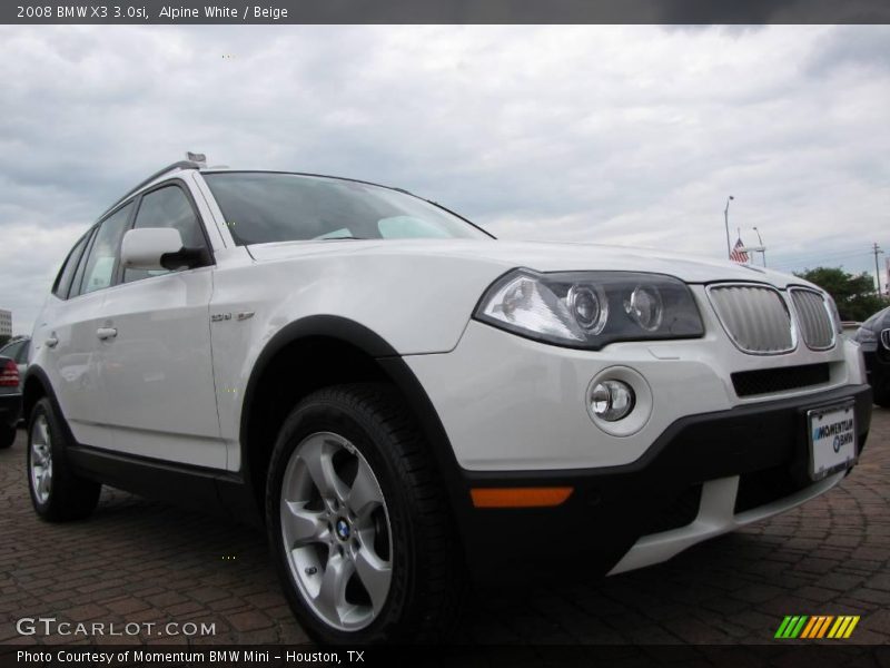 Alpine White / Beige 2008 BMW X3 3.0si