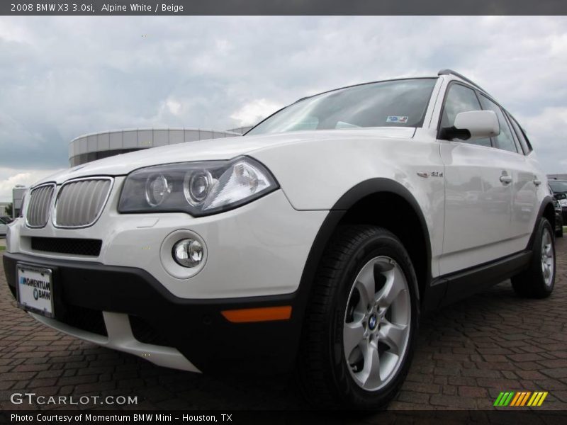 Alpine White / Beige 2008 BMW X3 3.0si