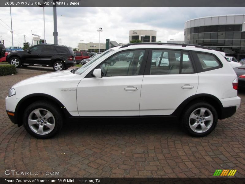 Alpine White / Beige 2008 BMW X3 3.0si
