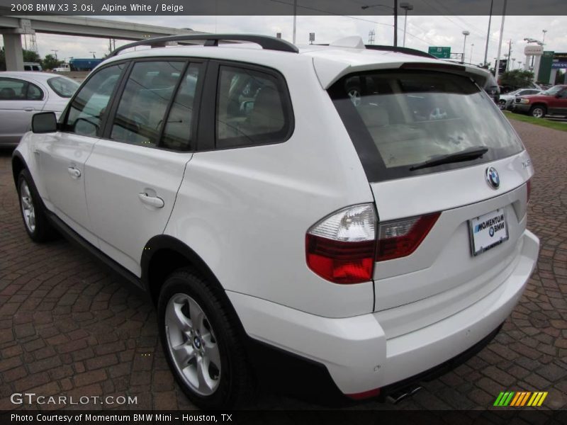 Alpine White / Beige 2008 BMW X3 3.0si