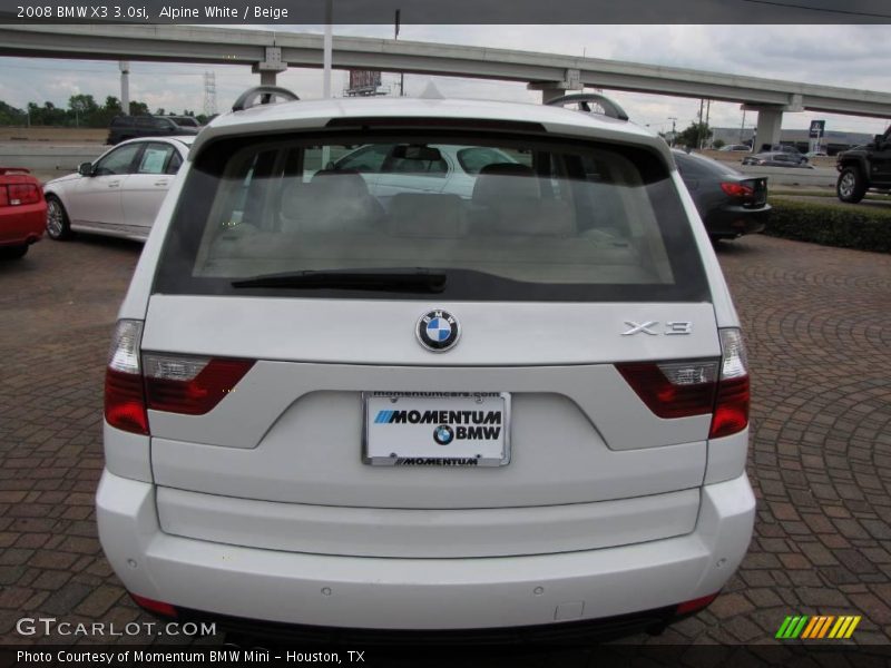 Alpine White / Beige 2008 BMW X3 3.0si