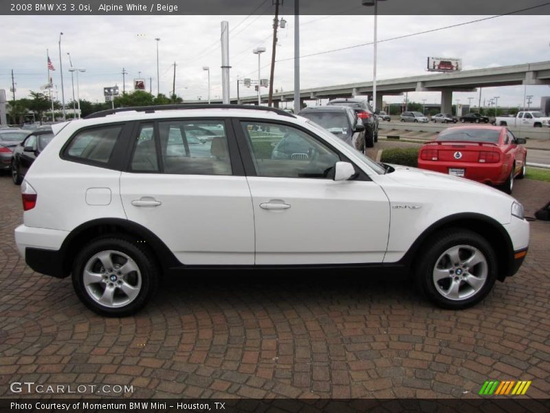 Alpine White / Beige 2008 BMW X3 3.0si