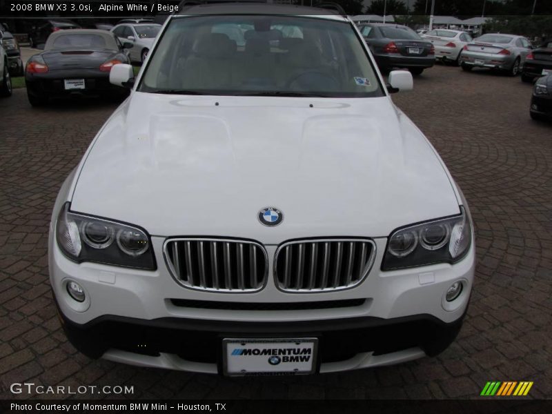 Alpine White / Beige 2008 BMW X3 3.0si