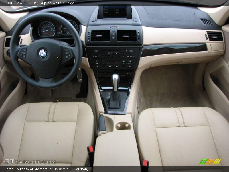 Alpine White / Beige 2008 BMW X3 3.0si