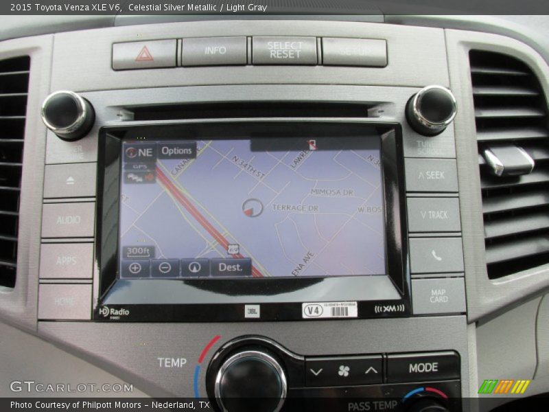 Navigation of 2015 Venza XLE V6