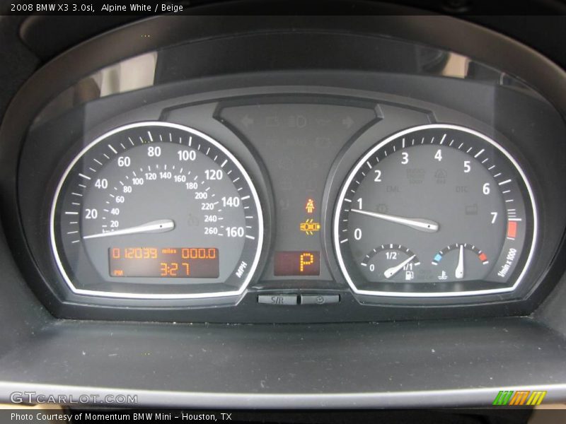Alpine White / Beige 2008 BMW X3 3.0si