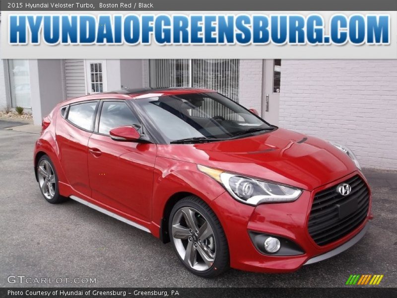 Boston Red / Black 2015 Hyundai Veloster Turbo