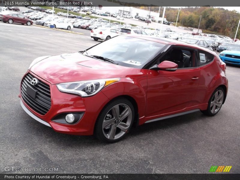 Boston Red / Black 2015 Hyundai Veloster Turbo