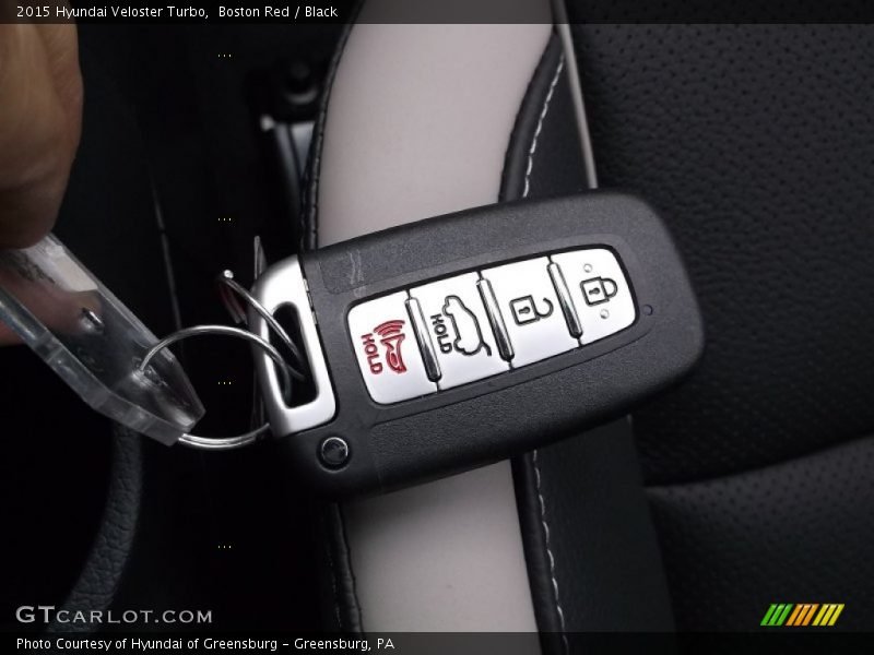 Boston Red / Black 2015 Hyundai Veloster Turbo