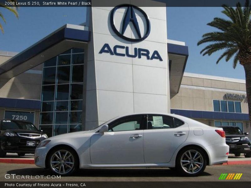 Starfire White Pearl / Black 2008 Lexus IS 250