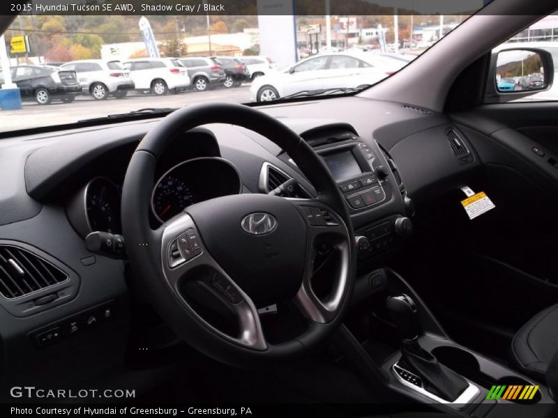 Shadow Gray / Black 2015 Hyundai Tucson SE AWD