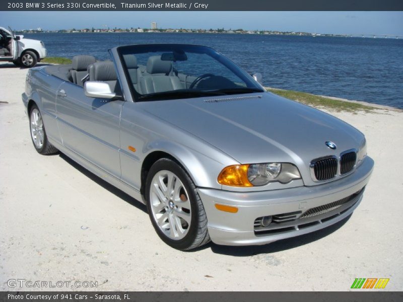 Titanium Silver Metallic / Grey 2003 BMW 3 Series 330i Convertible