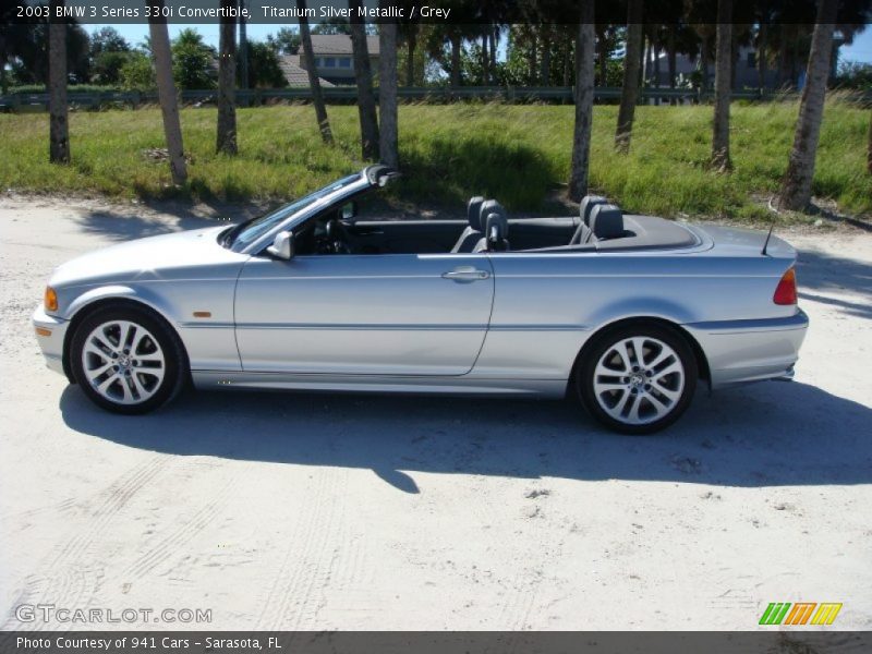 Titanium Silver Metallic / Grey 2003 BMW 3 Series 330i Convertible
