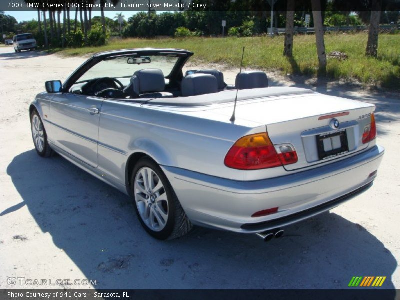 Titanium Silver Metallic / Grey 2003 BMW 3 Series 330i Convertible