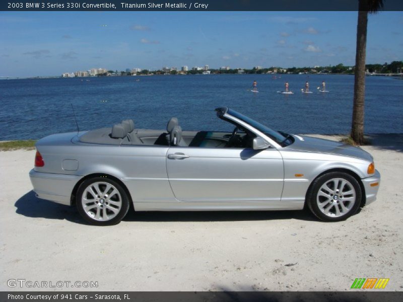 Titanium Silver Metallic / Grey 2003 BMW 3 Series 330i Convertible
