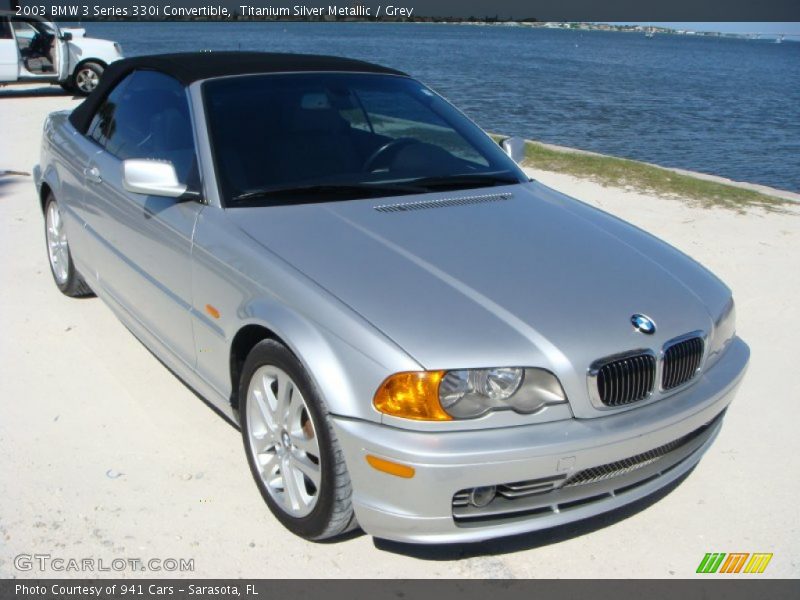 Titanium Silver Metallic / Grey 2003 BMW 3 Series 330i Convertible