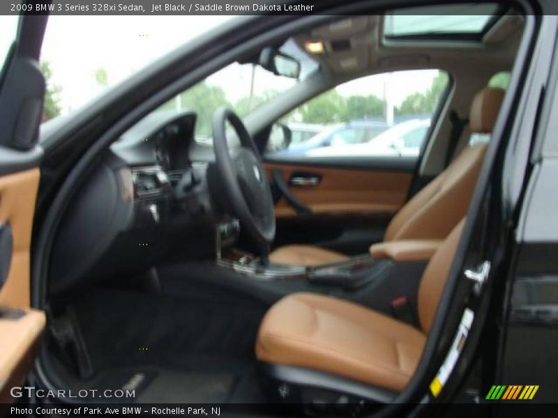 Jet Black / Saddle Brown Dakota Leather 2009 BMW 3 Series 328xi Sedan