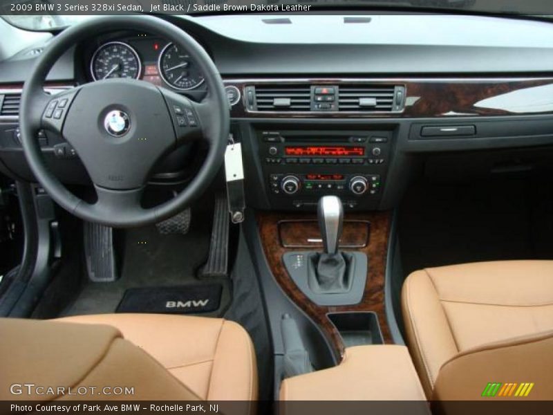 Jet Black / Saddle Brown Dakota Leather 2009 BMW 3 Series 328xi Sedan