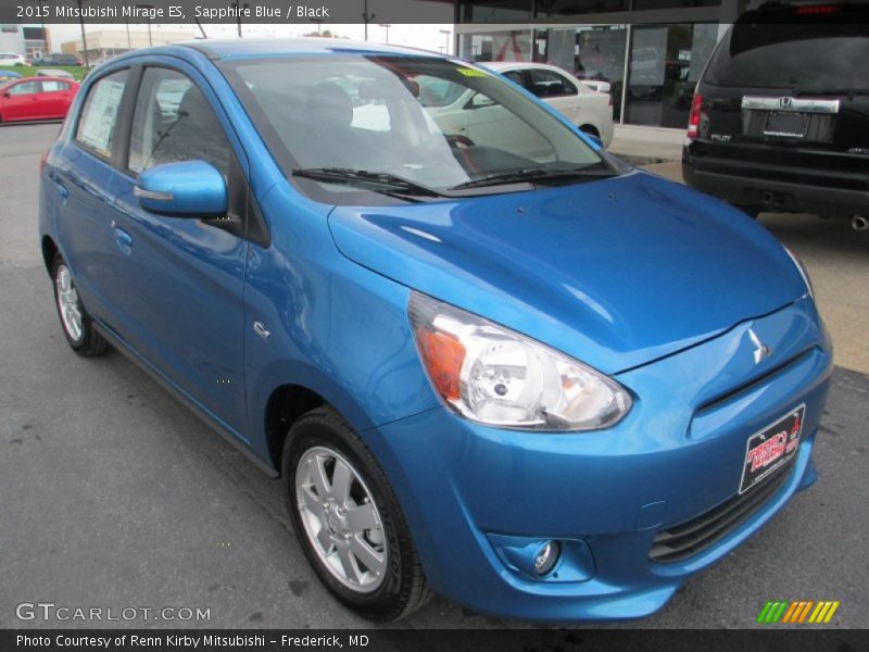Sapphire Blue / Black 2015 Mitsubishi Mirage ES