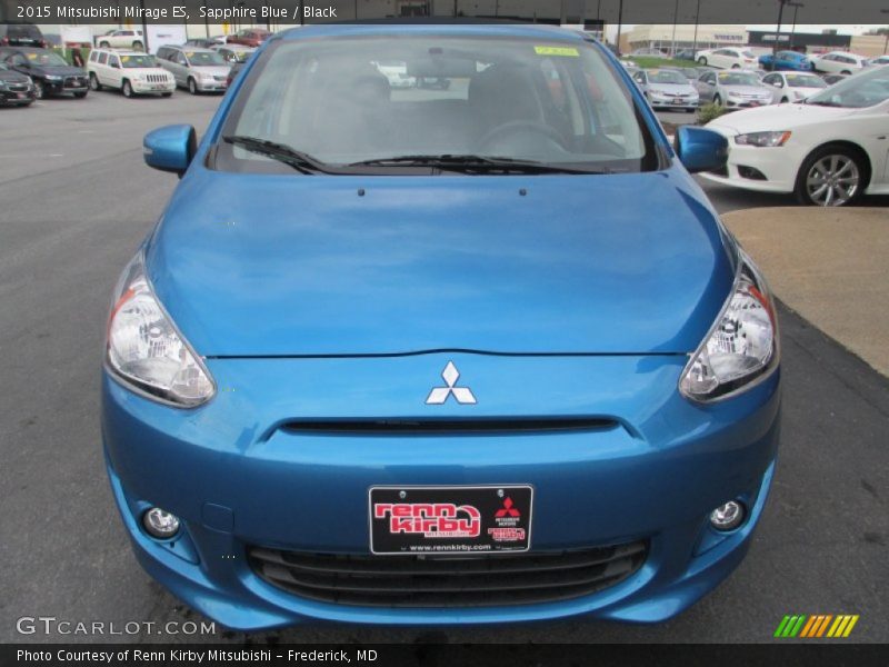 Sapphire Blue / Black 2015 Mitsubishi Mirage ES