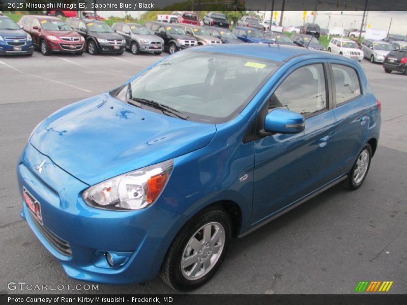 Sapphire Blue / Black 2015 Mitsubishi Mirage ES