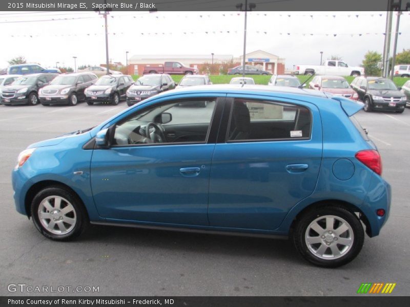 Sapphire Blue / Black 2015 Mitsubishi Mirage ES