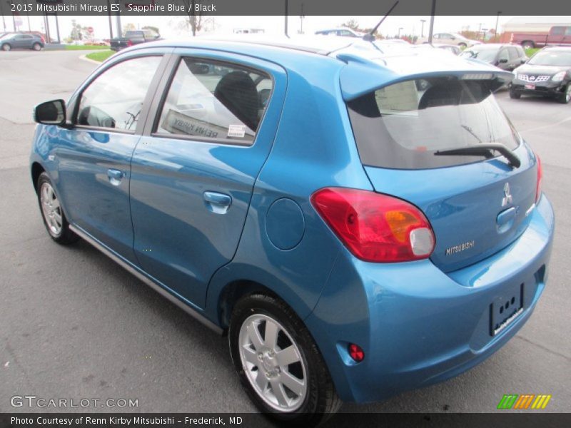 Sapphire Blue / Black 2015 Mitsubishi Mirage ES