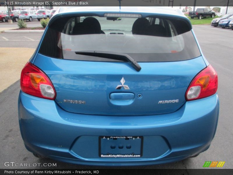 Sapphire Blue / Black 2015 Mitsubishi Mirage ES