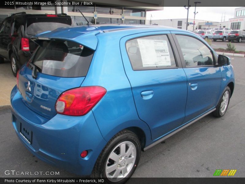 Sapphire Blue / Black 2015 Mitsubishi Mirage ES