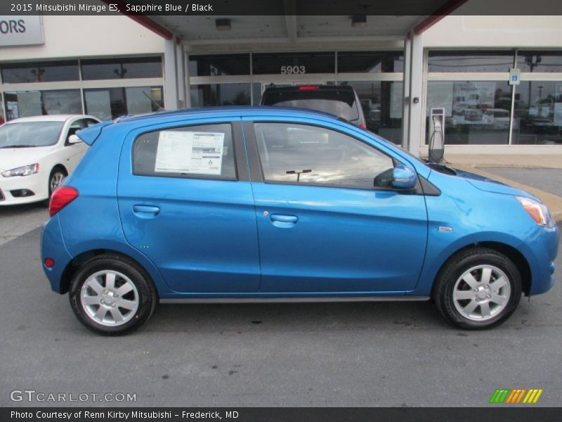 Sapphire Blue / Black 2015 Mitsubishi Mirage ES