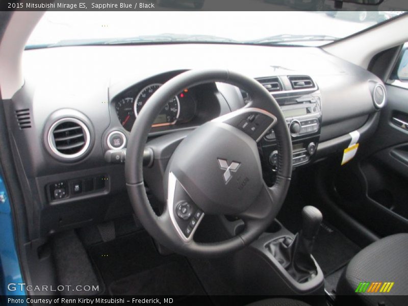 Sapphire Blue / Black 2015 Mitsubishi Mirage ES