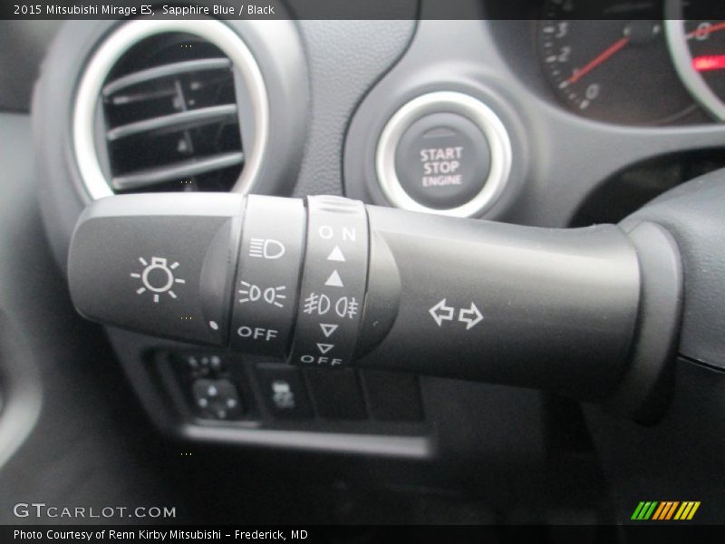 Sapphire Blue / Black 2015 Mitsubishi Mirage ES