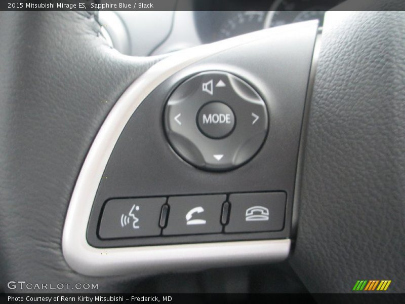 Sapphire Blue / Black 2015 Mitsubishi Mirage ES