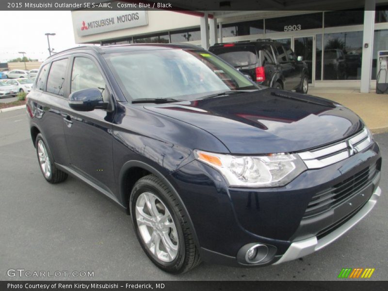 Cosmic Blue / Black 2015 Mitsubishi Outlander SE S-AWC