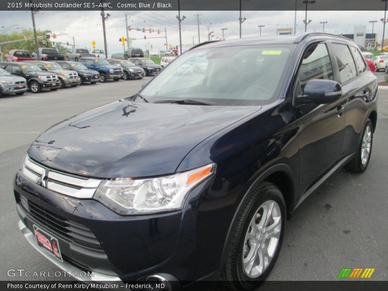 Cosmic Blue / Black 2015 Mitsubishi Outlander SE S-AWC