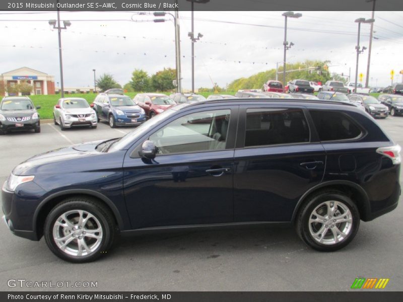 Cosmic Blue / Black 2015 Mitsubishi Outlander SE S-AWC