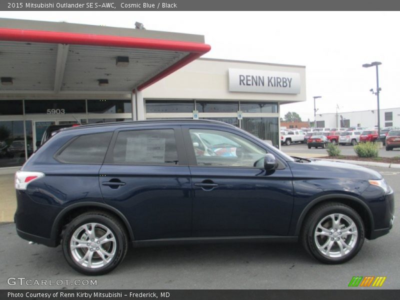 Cosmic Blue / Black 2015 Mitsubishi Outlander SE S-AWC